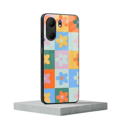 Floral Patchwork oppo a5x 5g mobile cover | shockproof glass phone case