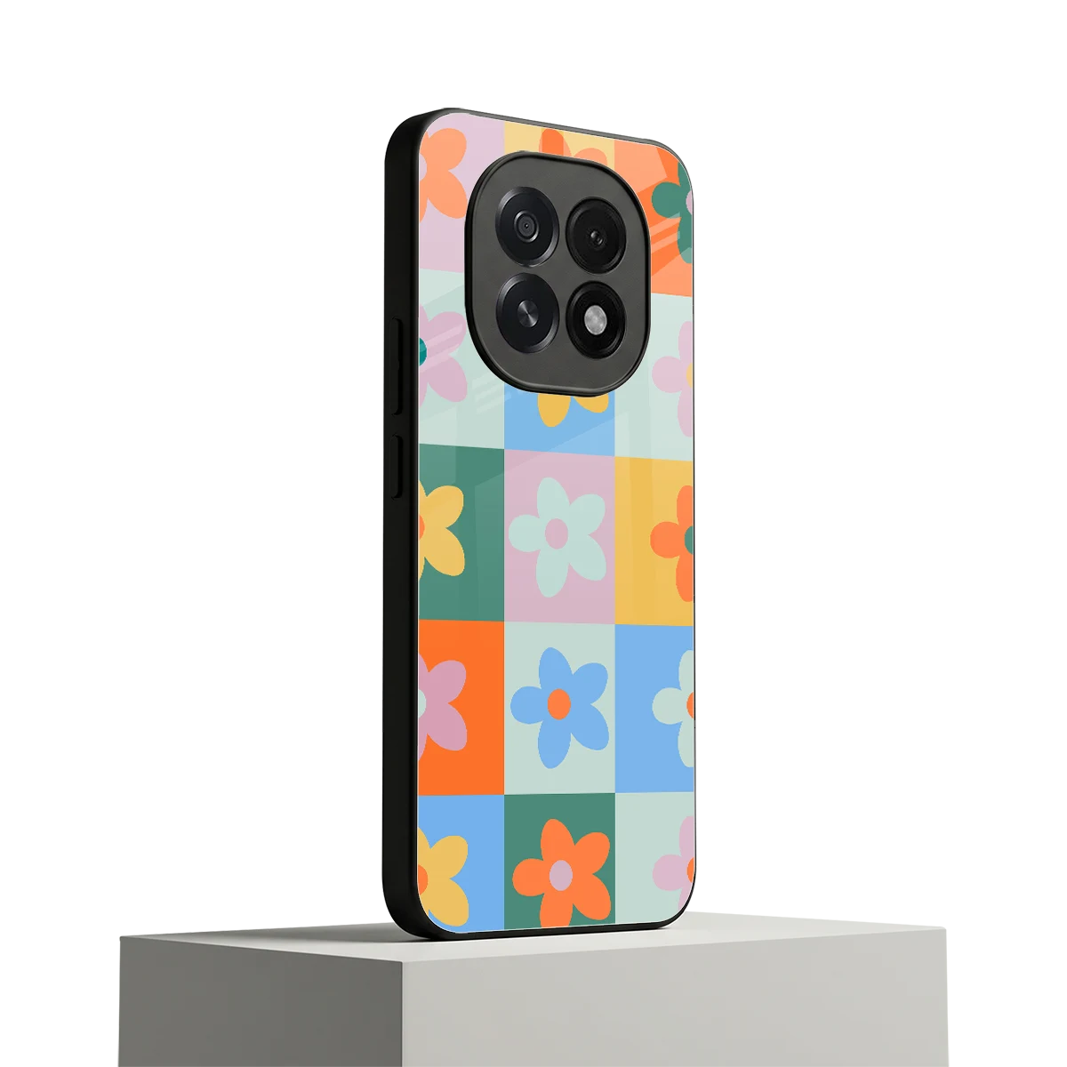 Floral Patchwork oppo f29 5g mobile cover | shockproof glass phone case