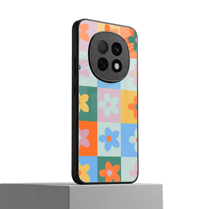 Floral Patchwork oppo f29 pro 5g mobile cover | shockproof glass phone case
