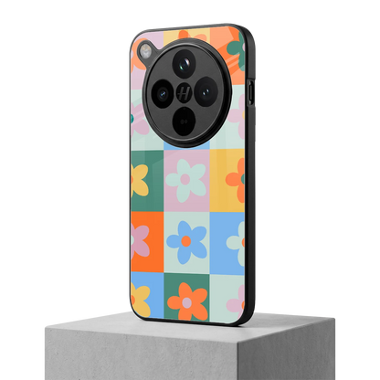 Floral Patchwork oppo find x8 mobile cover | shockproof glass phone case