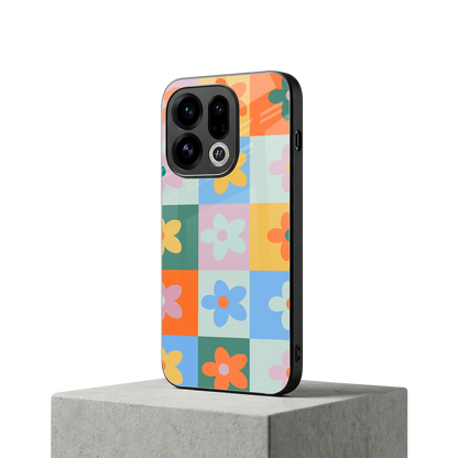 Floral Patchwork oppo find x9 mobile cover | shockproof glass phone case