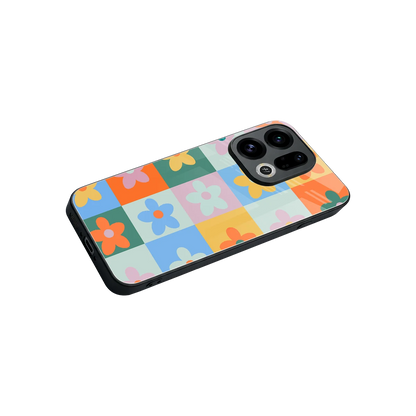 Floral Patchwork stylish phone case for oppo find x9 | glossy glass and slim fit