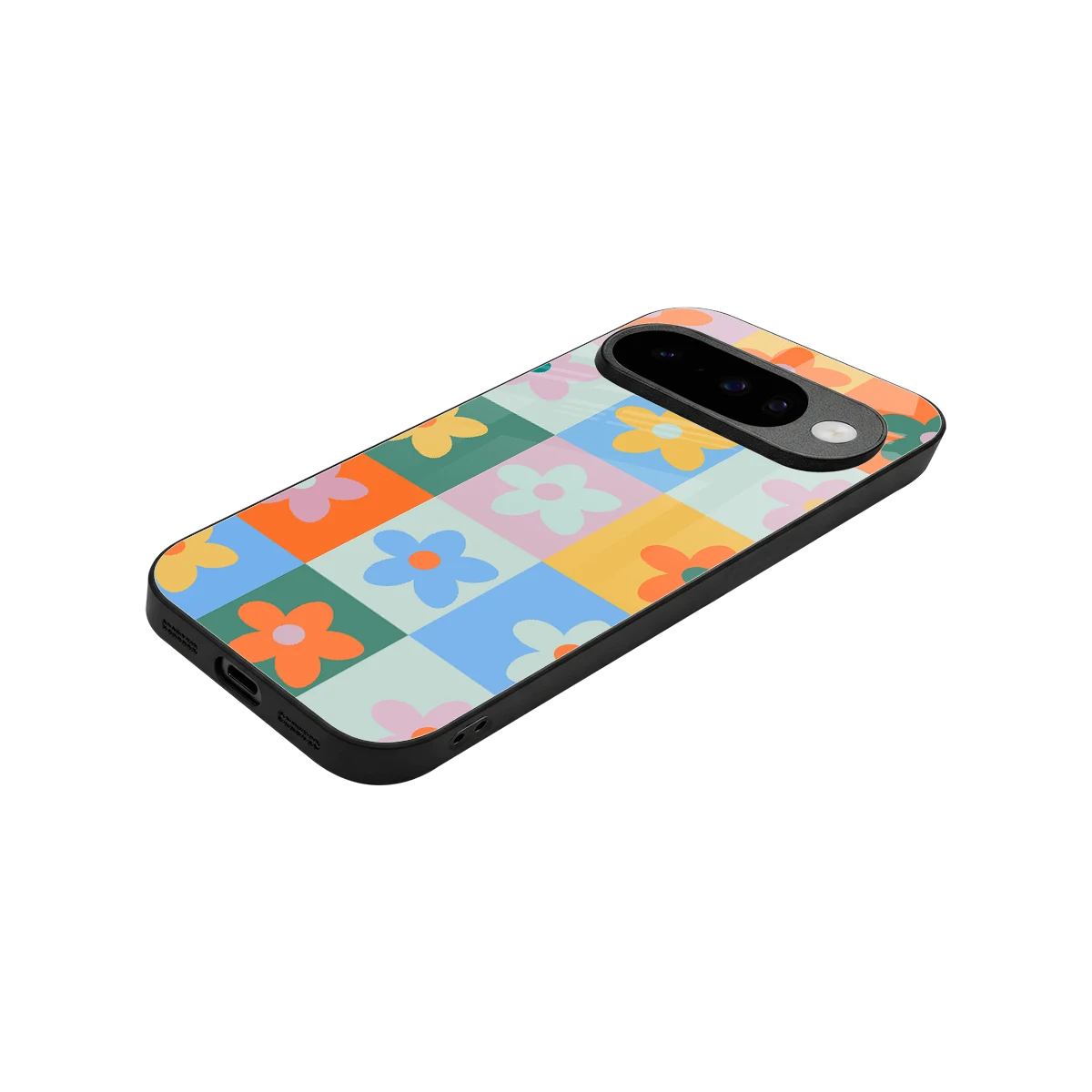 Floral Patchwork stylish phone case for google pixel 10 | glossy glass and slim fit
