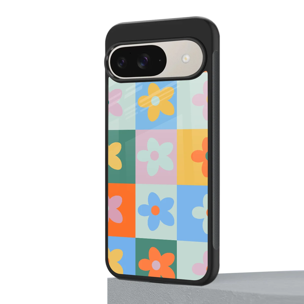 Floral Patchwork google pixel 9 mobile cover | shockproof glass phone case