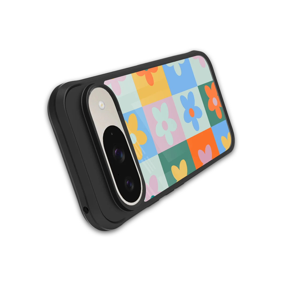 Floral Patchwork stylish phone case for google pixel 9 | glossy glass and slim fit
