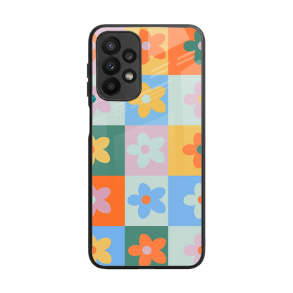 Floral Patchwork back phone cover | glass case for samsung galaxy a23