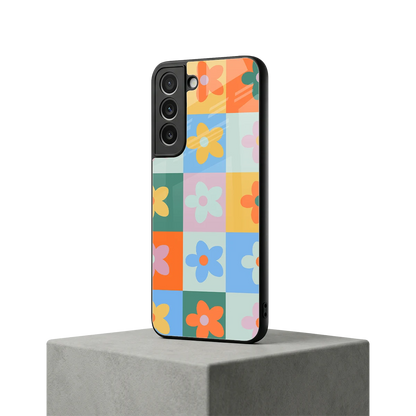 Floral Patchwork samsung galaxy s22 mobile cover | shockproof glass phone case