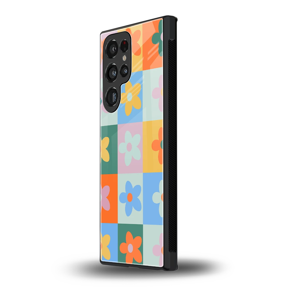 Floral Patchwork samsung galaxy s23 ultra mobile cover | shockproof glass phone case