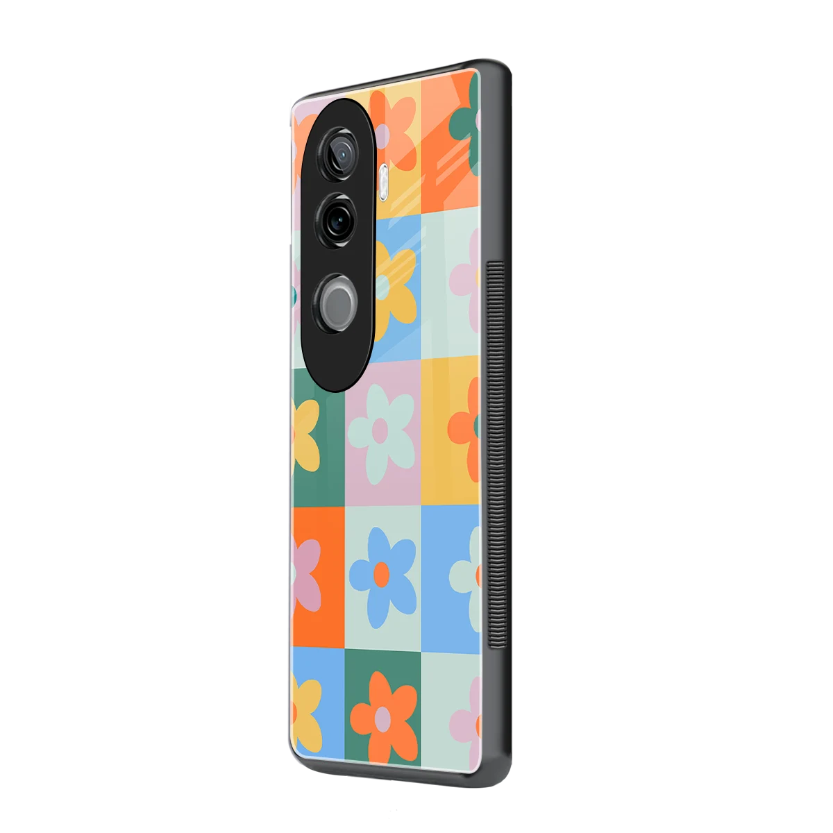 Floral Patchwork vivo v40e mobile cover | shockproof glass phone case