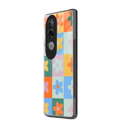 Floral Patchwork vivo v40e mobile cover | shockproof glass phone case