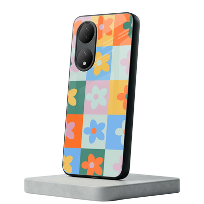 Floral Patchwork Vivo-y100 mobile cover | shockproof glass phone case