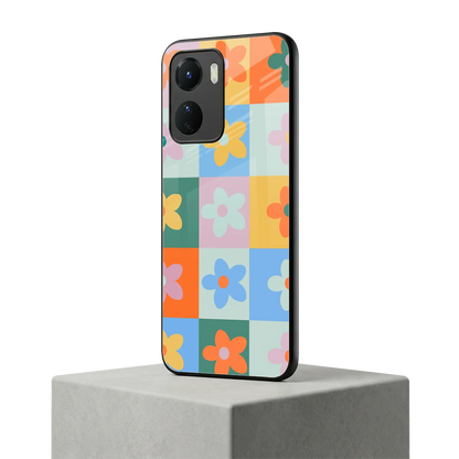 Floral Patchwork vivo y16 mobile cover | shockproof glass phone case