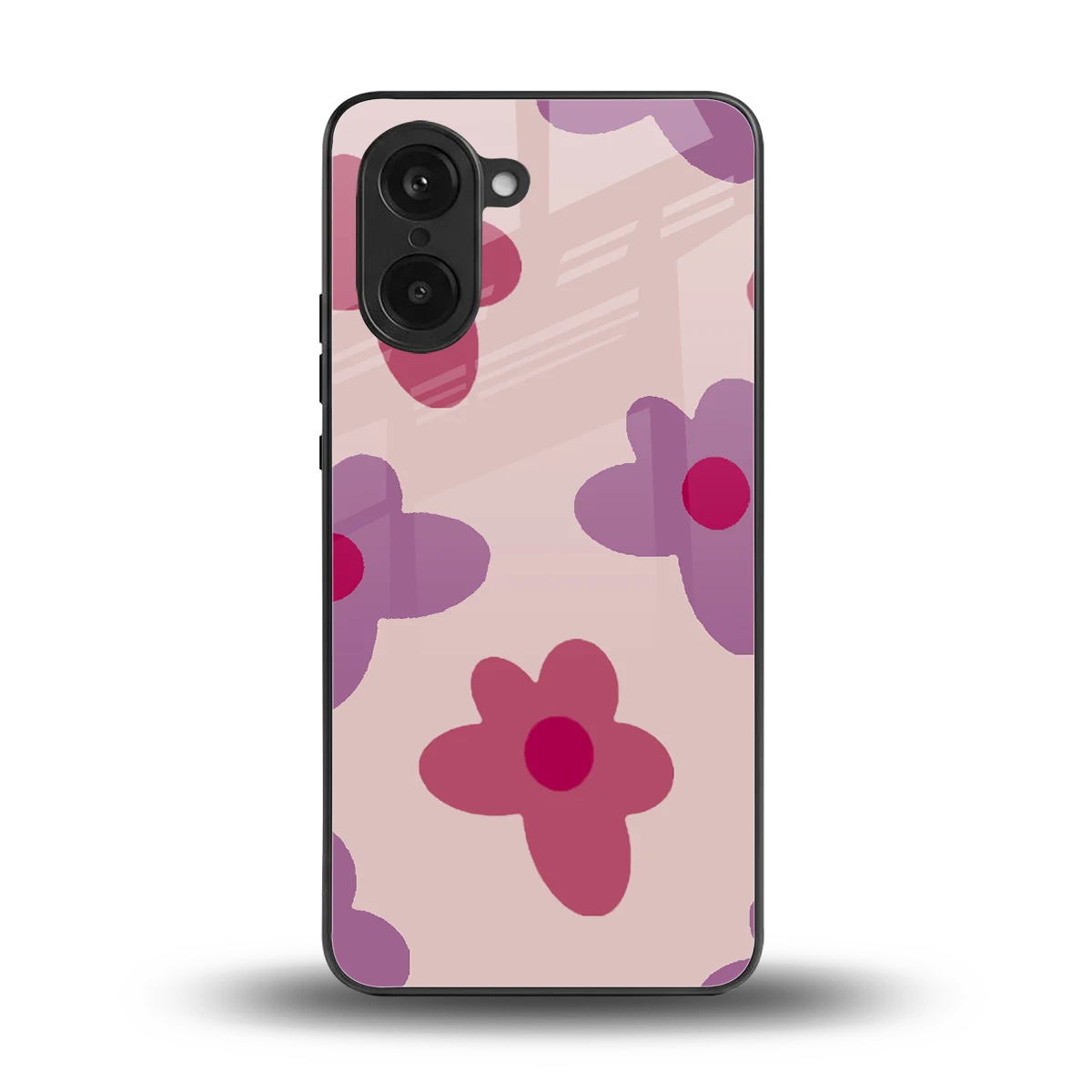 Floral Purple back phone cover | glass case for oneplus nord ce5 5g