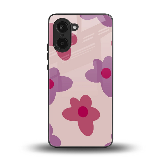Floral Purple back phone cover | glass case for oneplus nord ce5 5g