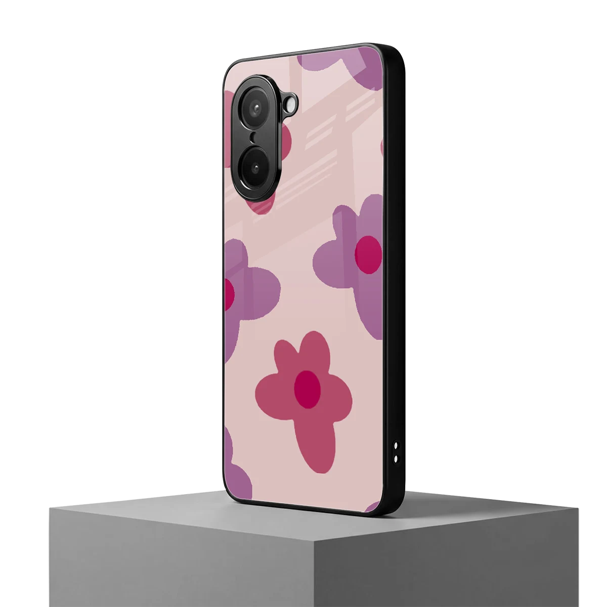 Floral Purple oneplus nord ce5 5g mobile cover | shockproof glass phone case