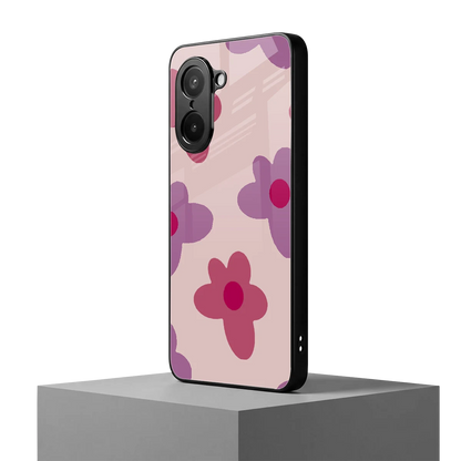 Floral Purple oneplus nord ce5 5g mobile cover | shockproof glass phone case
