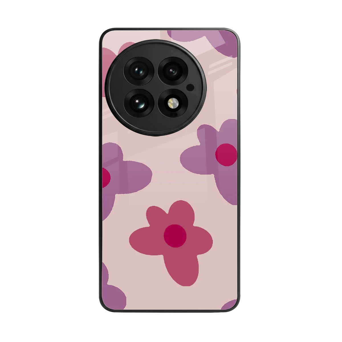 Floral Purple back phone cover | glass case for oneplus 13