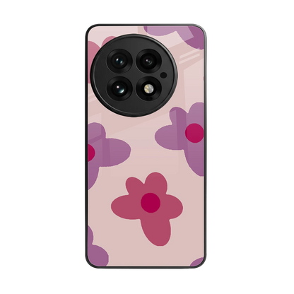 Floral Purple back phone cover | glass case for oneplus 13
