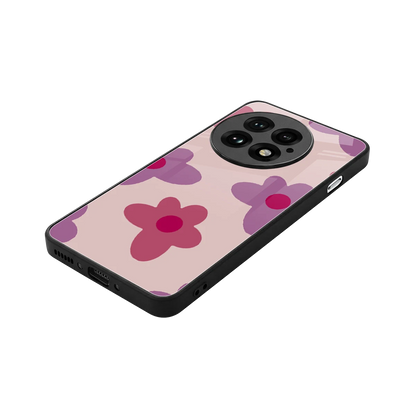Floral Purple stylish phone case for oneplus 13 | glossy glass and slim fit