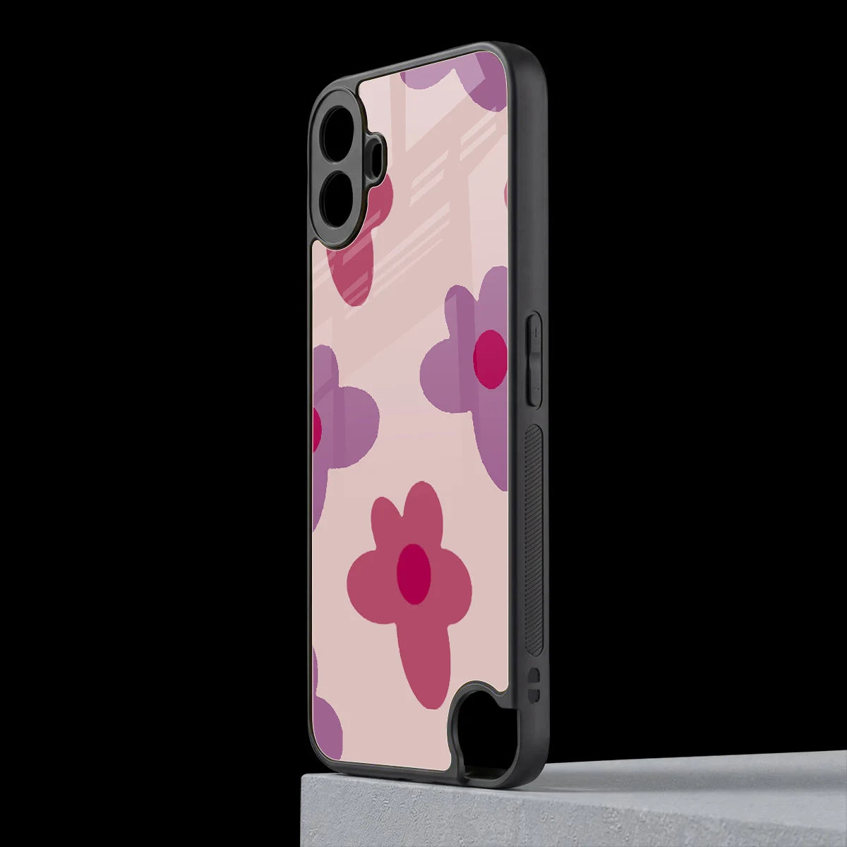 Floral Purple cmf nothing phone 1 mobile cover | shockproof glass phone case