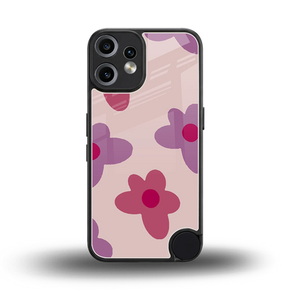 Floral Purple back phone cover | glass case for cmf nothing phone 2 pro