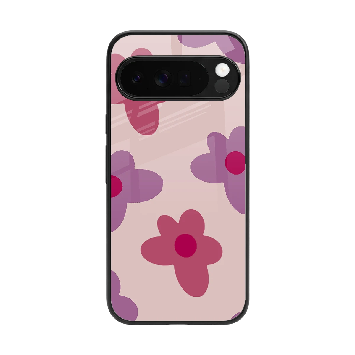 Floral Purple back phone cover | glass case for google pixel 10 pro xl