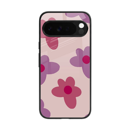 Floral Purple back phone cover | glass case for google pixel 10 pro xl