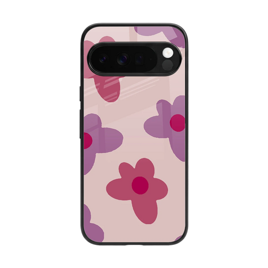 Floral Purple back phone cover | glass case for google pixel 10 pro xl