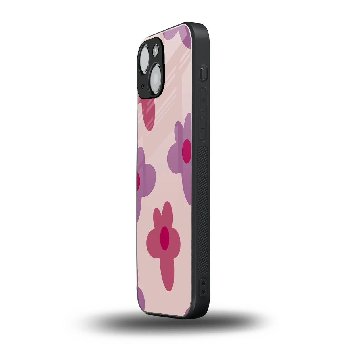 Floral Purple iphone 13 mini mobile cover | shockproof glass phone case
