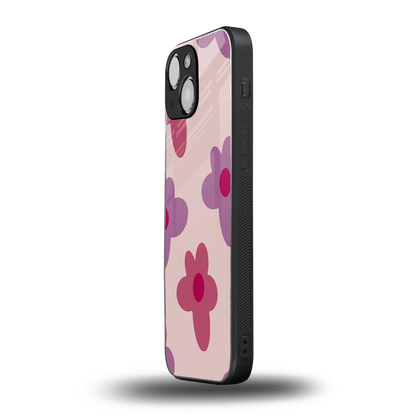 Floral Purple iphone 13 mini mobile cover | shockproof glass phone case