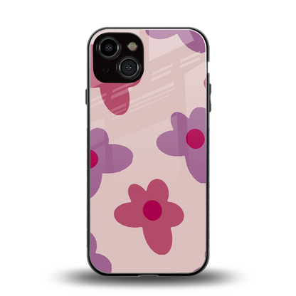 Floral Purple back phone cover | glass case for iphone 13