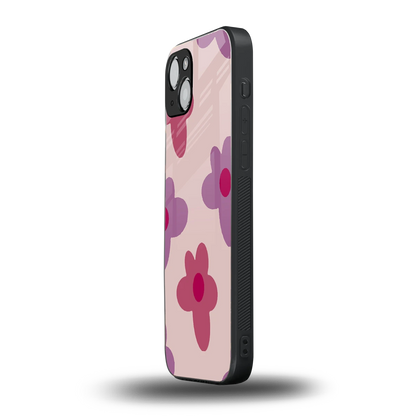 Floral Purple iphone 14 plus mobile cover | shockproof glass phone case