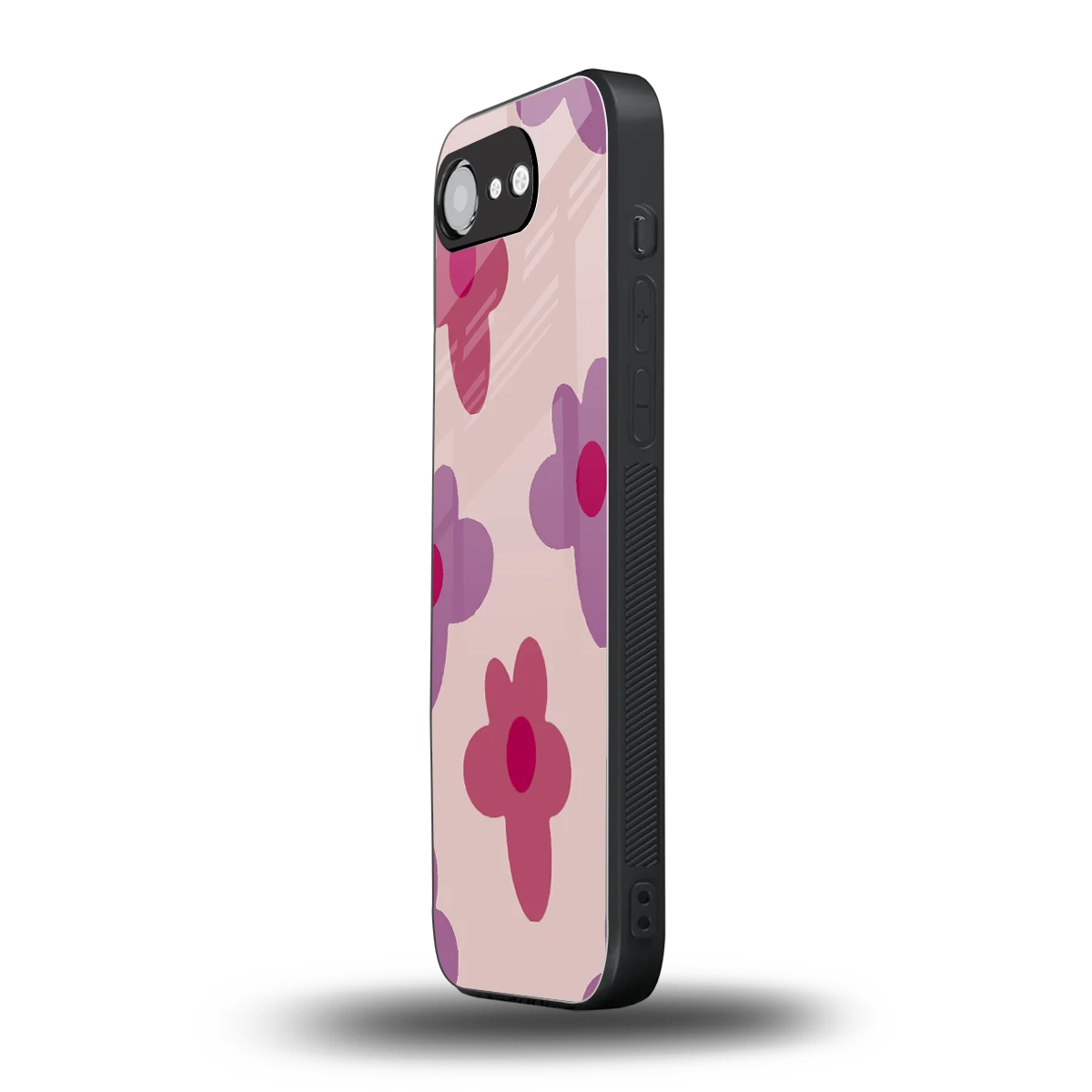 Floral Purple iphone 16e mobile cover | shockproof glass phone case