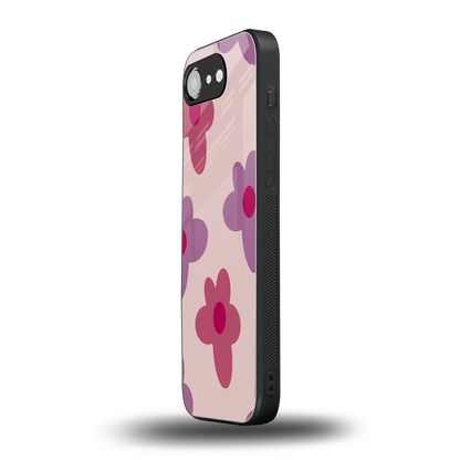 Floral Purple iphone 16e mobile cover | shockproof glass phone case