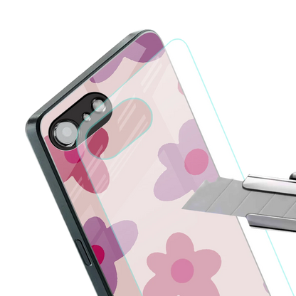 Floral Purple stylish phone case for iphone 16e | glossy glass and slim fit