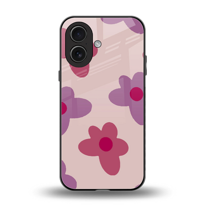 Floral Purple back phone cover | glass case for iphone 17