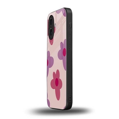Floral Purple iphone 17 mobile cover | shockproof glass phone case