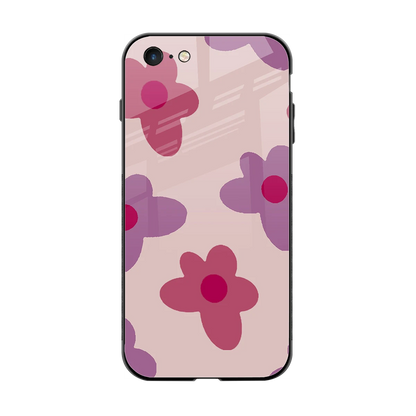 Floral Purple back phone cover | glass case for iphone 6s plus
