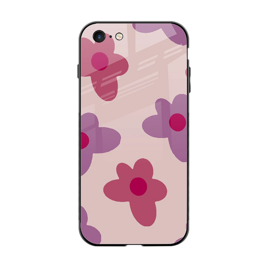 Floral Purple back phone cover | glass case for iphone 6s plus