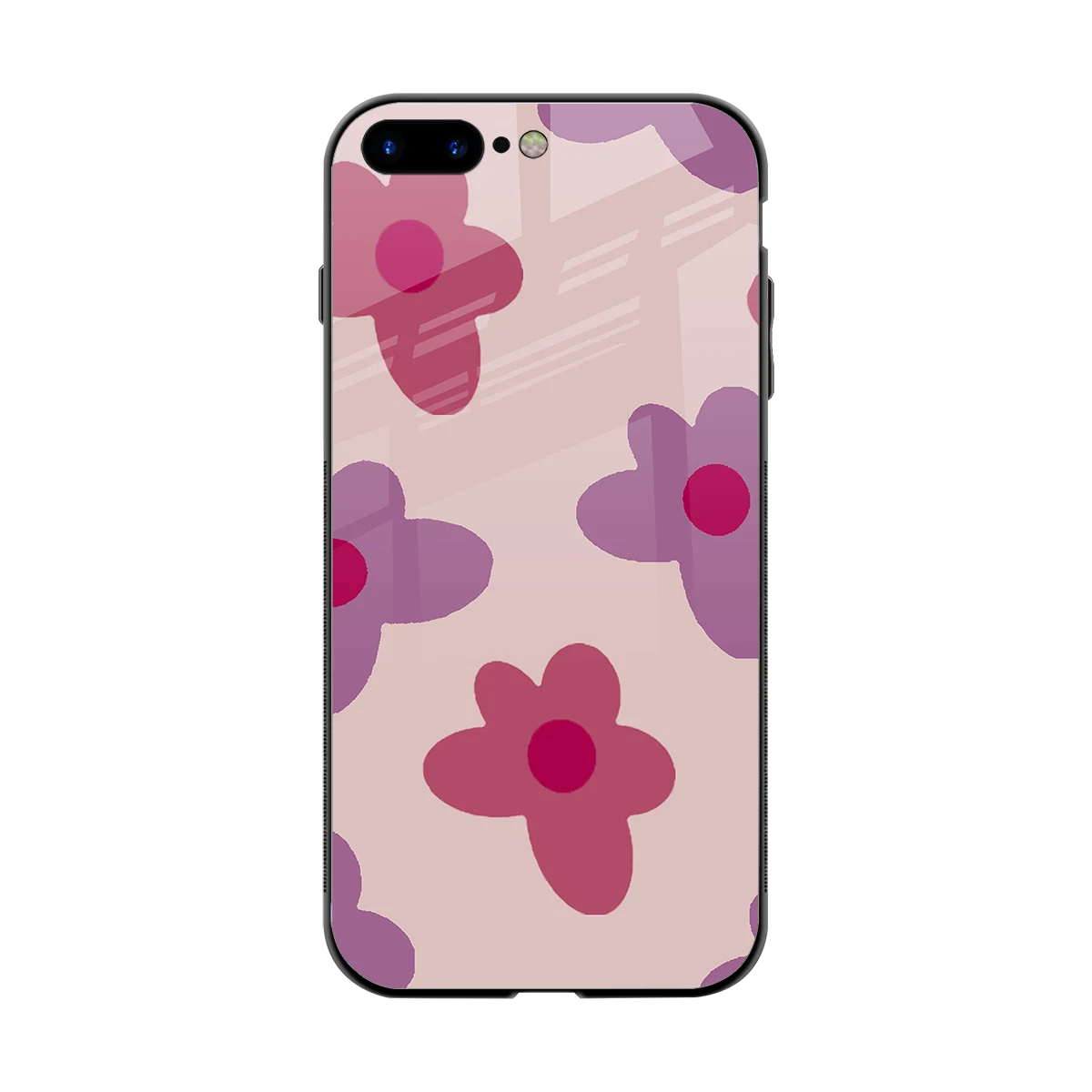 Floral Purple back phone cover | glass case for iphone 8 plus