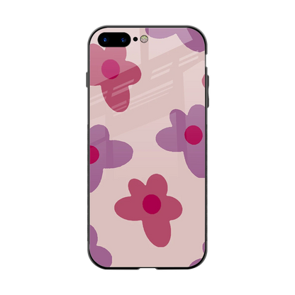 Floral Purple back phone cover | glass case for iphone 8 plus