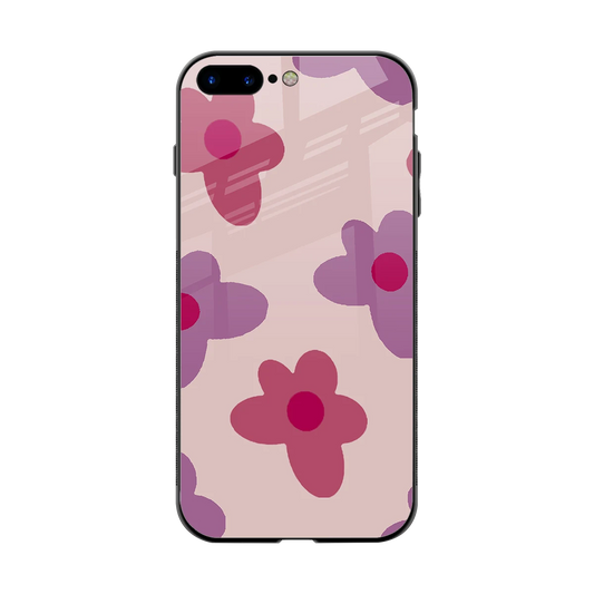 Floral Purple back phone cover | glass case for iphone 8 plus