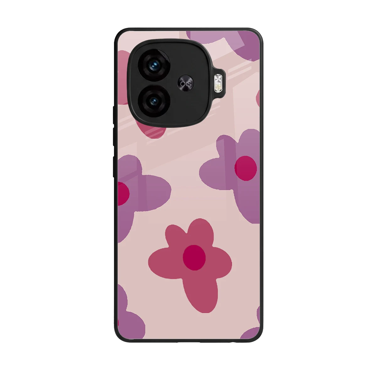 Floral Purple back phone cover | glass case for iqoo neo 10r 5g