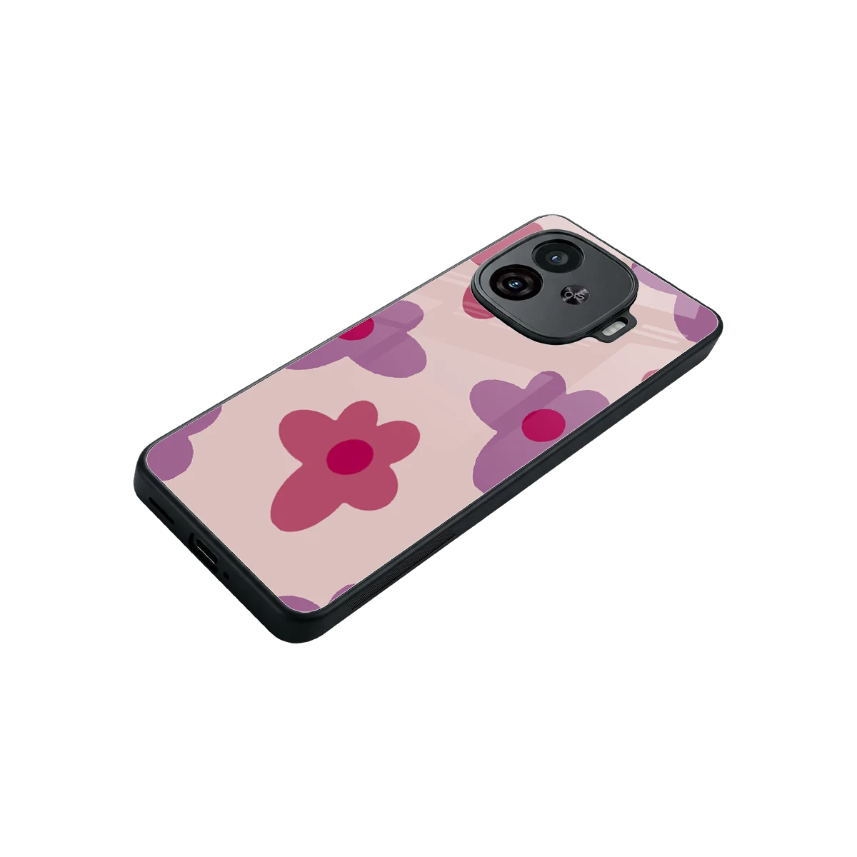Floral Purple stylish phone case for iqoo neo 10r 5g | glossy glass and slim fit