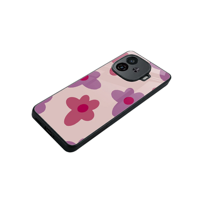 Floral Purple stylish phone case for iqoo neo 10r 5g | glossy glass and slim fit