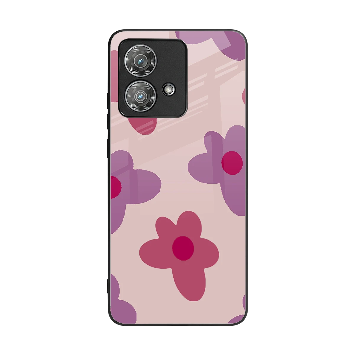 Floral Purple back phone cover | glass case for motorola edge 40 neo 5g