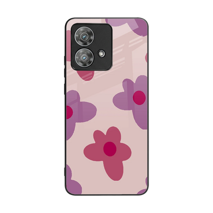 Floral Purple back phone cover | glass case for motorola edge 40 neo 5g