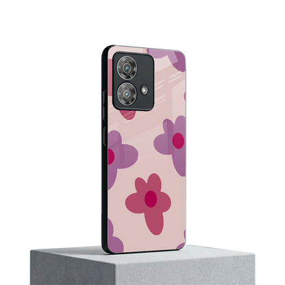 Floral Purple motorola edge 40 neo 5g mobile cover | shockproof glass phone case