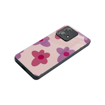 Floral Purple stylish phone case for motorola edge 40 neo 5g | glossy glass and slim fit