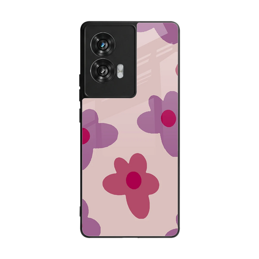 Floral Purple back phone cover | glass case for motorola edge 50 fusion